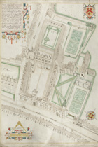 All Souls College Aerial View Drawing