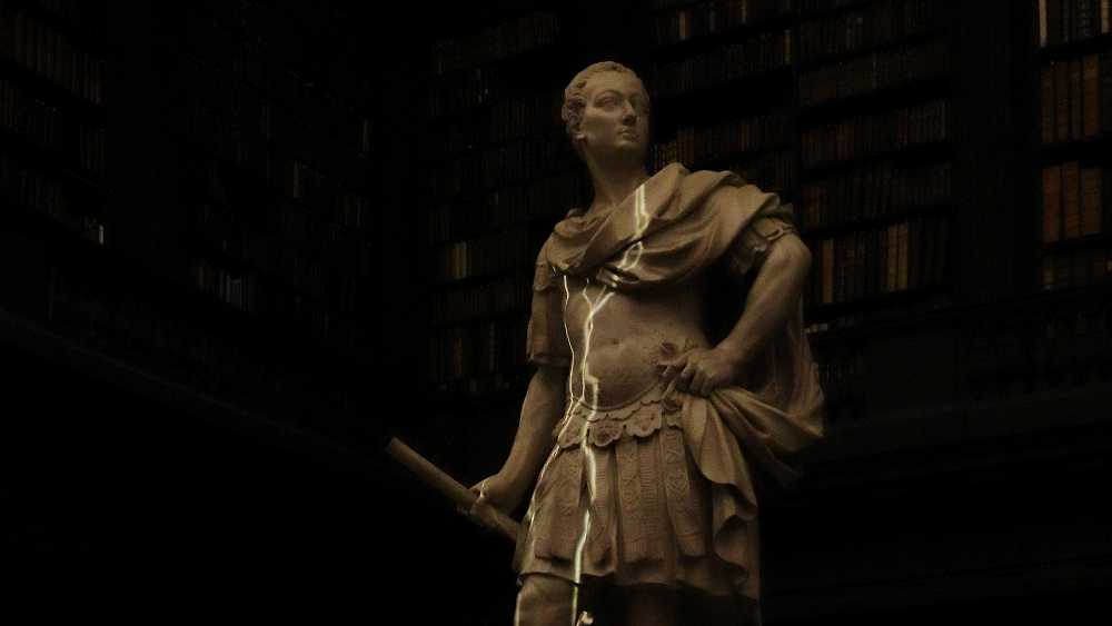 Codrington statue with cracks