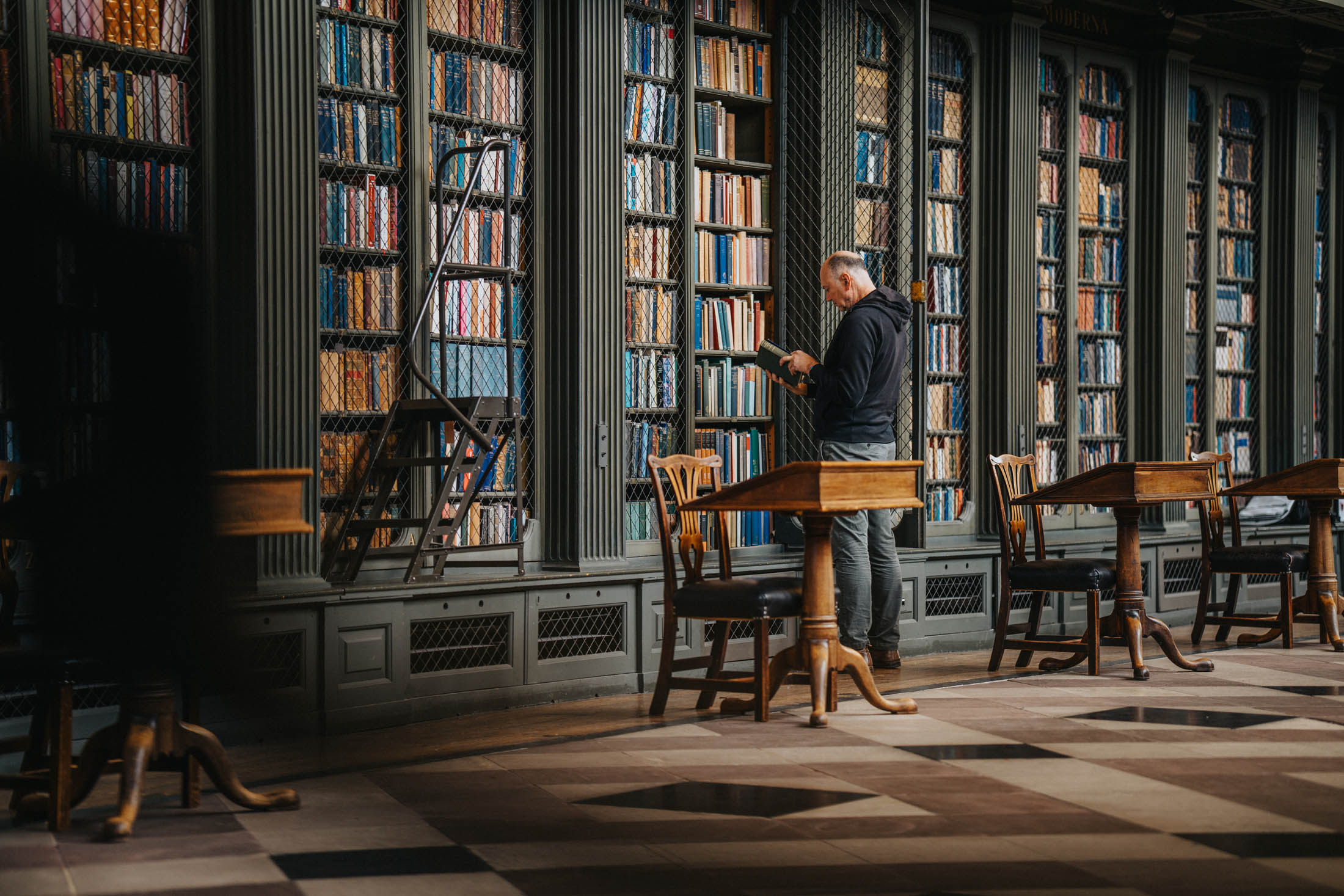 Professor Stathis Kalyvas in All Souls College Library, Oxford