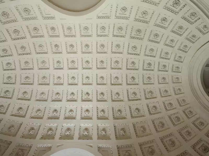 The ceiling of the buttery in All Souls College